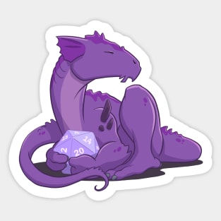 Amethyst Dragon d20 Sticker